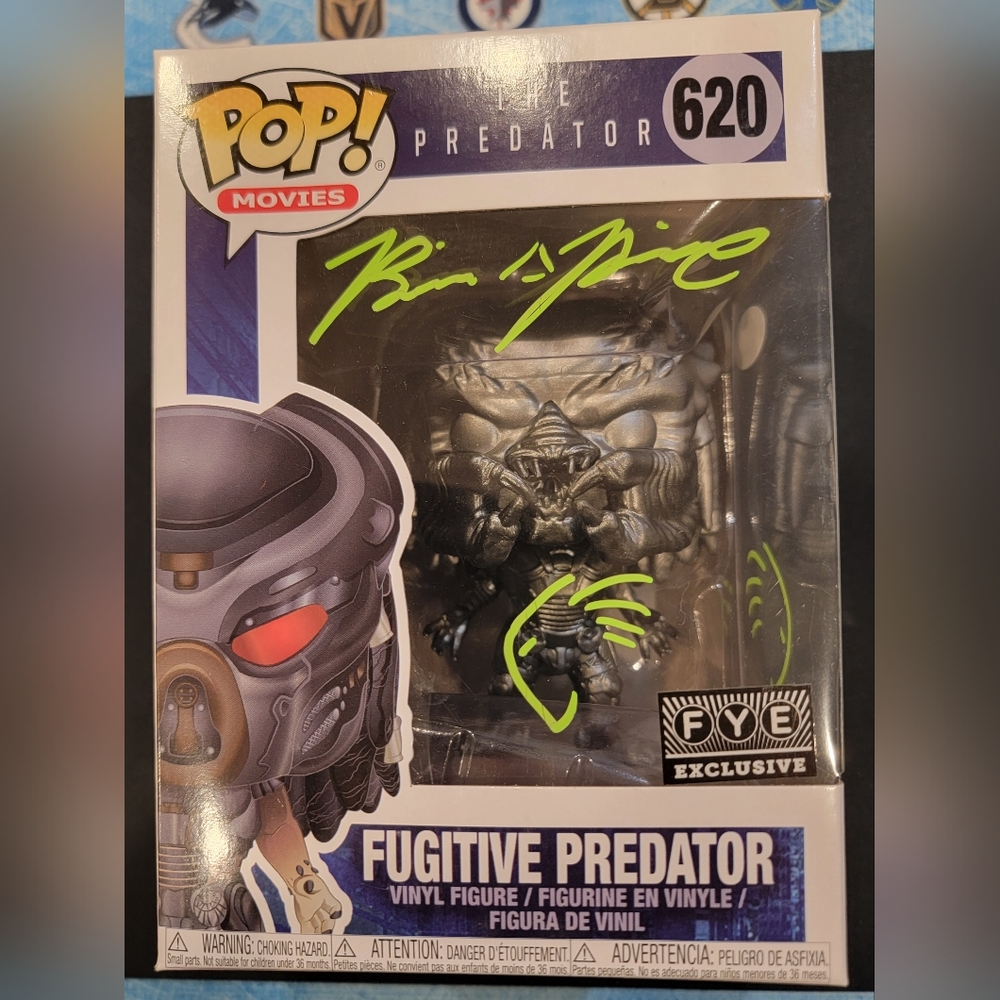 Brian Prince Jr signed Fugitive Predator Movies Funko Pop #620